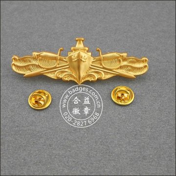 Gold Plated Organizational Pins, Militar Emblema (GZHY-BADGE-001)