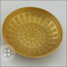 3D Gold Bowl para el banquete de la boda, Artesanía de la decoración (GZHY-HD-080)
