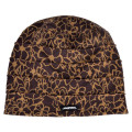 Printed flower plush thickening leisure crease flat-topped head beanie cap