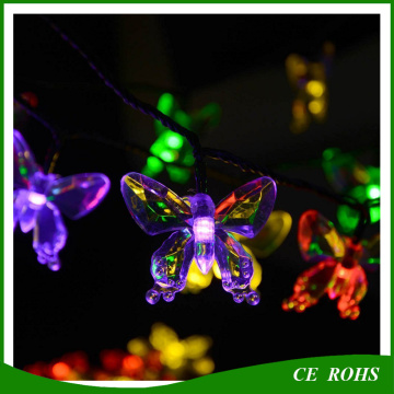 Colorful Butterfly LED Solar String Light 20LED / 30LED pour Christmas Tree Festival Décoration de fête