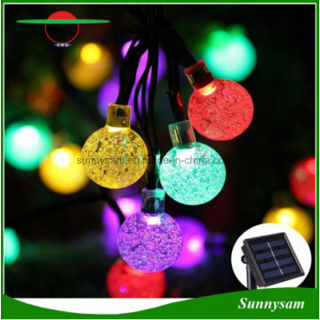 30LED solar colgante bolas decorativas luz impermeable jardín al aire libre hada luz solar