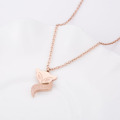 Stainless Steel Rose Gold Fox Charm Pendant Necklace