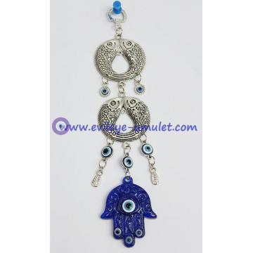 Evil Eye Amulet Blue Evil Eye with Lucky Fish Amulet or Hanging Decoration Ornament