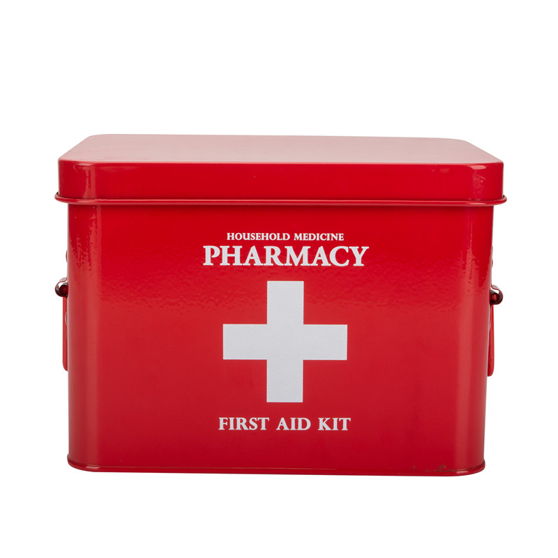 Red Powder Coated First Aid Box