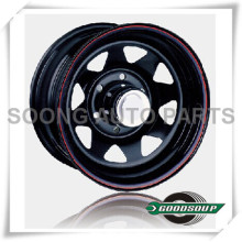 Spoke-Non Beadlock Wheels GS-40101 Steel Wheel from 15" to 17" with different PCD, Offset and Vent hole