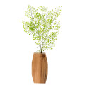 Multilateral Plastic Flowers Wooden Vase Standing