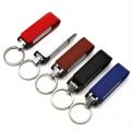 Customizable leather USB Flash Drive with keychain