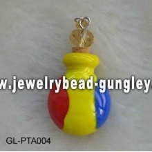 Romania flag shape lampwork perfume bottle