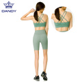 Yoga bra and shorts set yoga suits