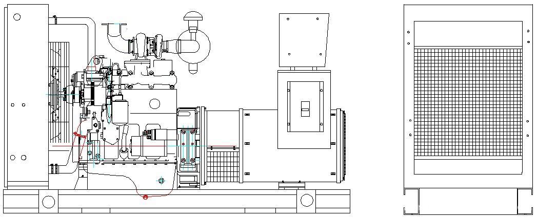 Open Type Diesel Generator Powered by CUMMINS