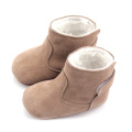 Benutzerdefinierte Plüsch Kleinkind Baby Leder Winter Hohe Stiefel