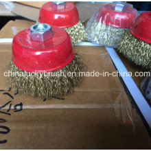 3inch Crimped Wire Cup Brush with M10X1.5 Thread (YY-593)