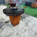 Bourgeur de bois Corten Steel Fire Pit BBQ Grill