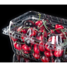 boîte d&#39;emballage en plastique transparente à clapet pour fraise