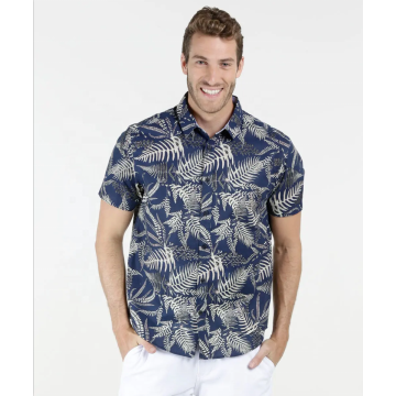 Camisa social personalizada com estampa floral de roupas masculinas