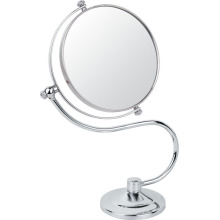 S Shape Metal Chrome Makeup Mirror