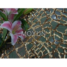 POLY MESH WITH 5MM SEQUIN EMBD 50/52"