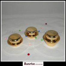 15g 30g 50g Shiny Gold Saucer Shape Acrylic Container for Sk