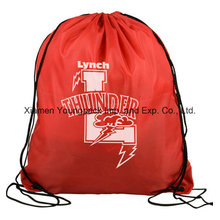 Personalizado promocional Red Impermeável Nylon Draw String Backpack