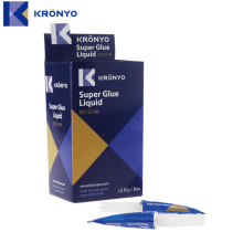 Kronyo Super Glue 3G para goma de metal de plástico