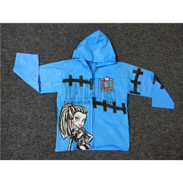 Popular PU Coating Children Rain Jacket with Good Quality