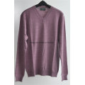 100% Wool V-neck Knit Pullover Men Sweater