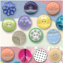 New design fashion big cute polyester buttons wholesale