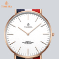 Moda Nylon Aço Inoxidável Voltar Daniel Wellington Style Watch 71255