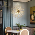 Modern Crystal Brass Chandelier Led For Bedroom