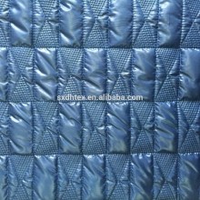 velboa/polyester embroidered thermal padded fabric with quilting for down coats/jacket