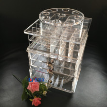 Custom Acrylic Lip Gloss 360 degrés Rotation Display Rack Stand Vente en gros