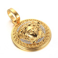 Gold Plating Pendants Facing Left Girl Head Pendant