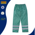 Poliéster Verde 300d Oxford com PU Coating Rain Pants Calças impermeáveis