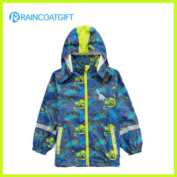 Cartoon 100% PU Kids Raincoat with Cotton Lining