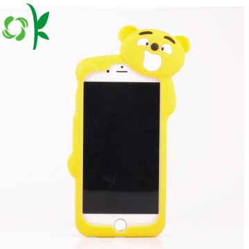 Caso de telefone bonito urso amarelo Soft Silicone Shell