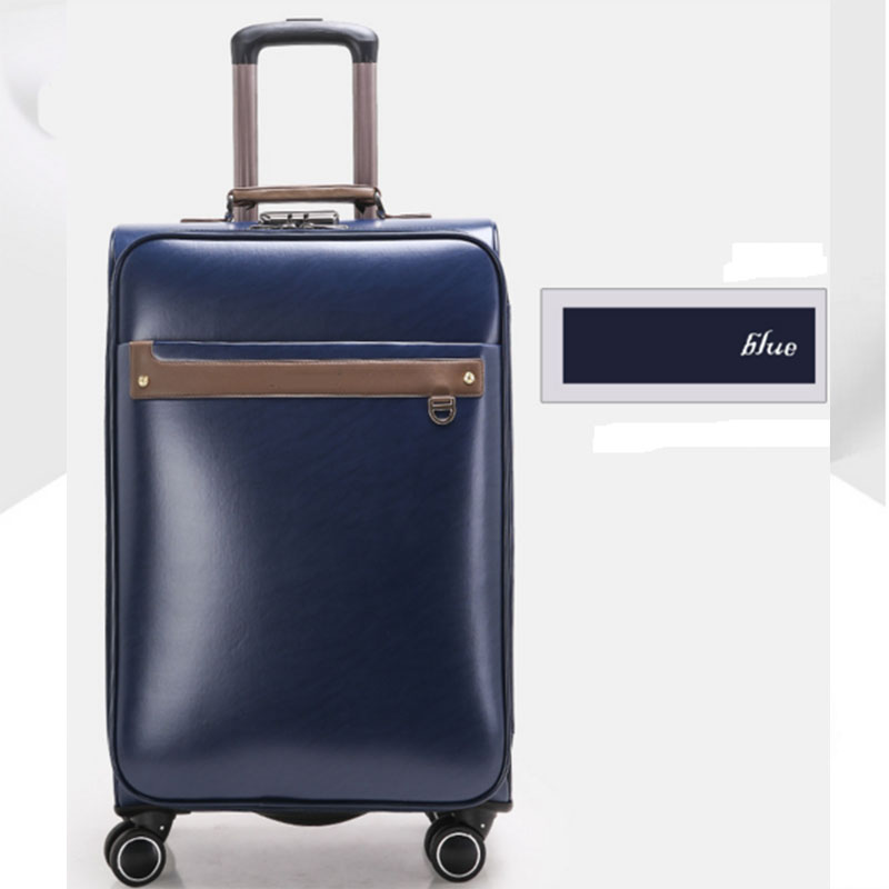 Blue pu luggage