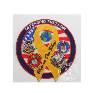 Freedom Embroidery Badge, Custom Round Woven Patch (GZHY-PATCH-010)