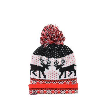 European and American jacquard knitted hat in winter