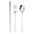 304 Stainless Steel Travel Cutlery Spoon Fork Chopsticks