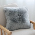 Plush long fur pillow for cozy atmosphere