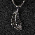 Hot Fashion Original Stainless Steel Casting Feather Pendant