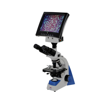 Microscope biologique binoculaire à affichage LED avec écran LCD