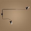 INSHINE Long Black Metal Crooked Wall Lamp