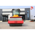 6-ton vibratory roller with front steel wheel and rear rubber wheel