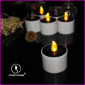 rechargeable solar function led flickering tea light candle