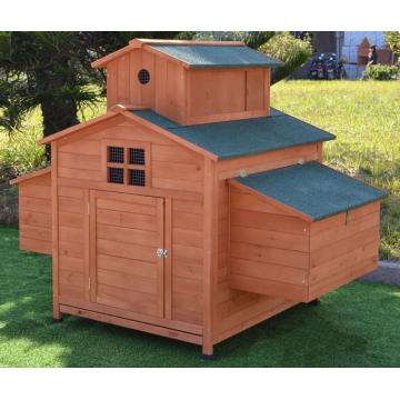 Deluxe Grand Boîte De Poulet Coop Couronne arrière-Back Hen House