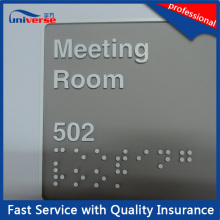 ABS Plastic Braille Room Number Sign for Hotel / Restaurant