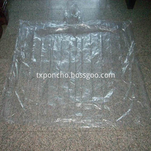 Disposable clear rain poncho