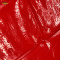 Silver red uv coated PE woven tarpaulin