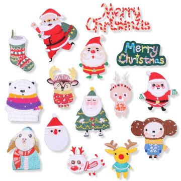 Parche bordado decorativo de Navidad personalizado